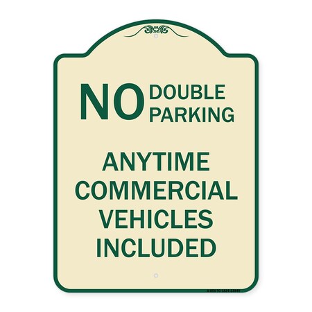 Signmission No Double Parking Anytime Commercial Vehicles Included Heavy-Gauge Alum, 24" x 18", TG-1824-23849 A-DES-TG-1824-23849
